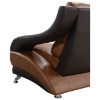 Caio Two Tone Modern 3 Piece Leather Sofa Set - GLO-982-BRN-3PC