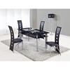 Colby 5-Piece Dining Set in Black - GLO-D1058NDT-D1058DC-M-SET