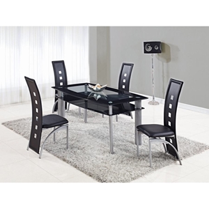 Colby 5-Piece Dining Set in Black 