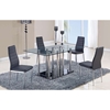 Karina Dining Table Clear and Black - GLO-D368DT-M