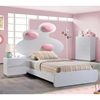 Lola Bedroom Set - White/Pink - GLO-LOLA-228-P-M-BED-SET