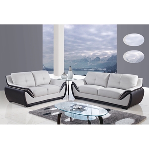 Bryson Sofa Set in Gray and Black 