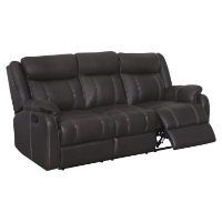 Natalia Reclining Sofa with Drop Down Table and Drawer, Gin Rummy Seal