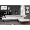 Leather Sectional Sofa in Gray/Dark Gray Two Tone Color 