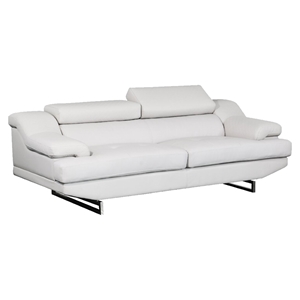 Charlotte Sofa in Light Gray Leather 