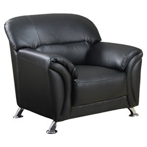 Maxwell Chair - Black Leather Look 