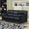 Maxwell Leather Look Sofa, Black - GLO-U9103-BL-S-M