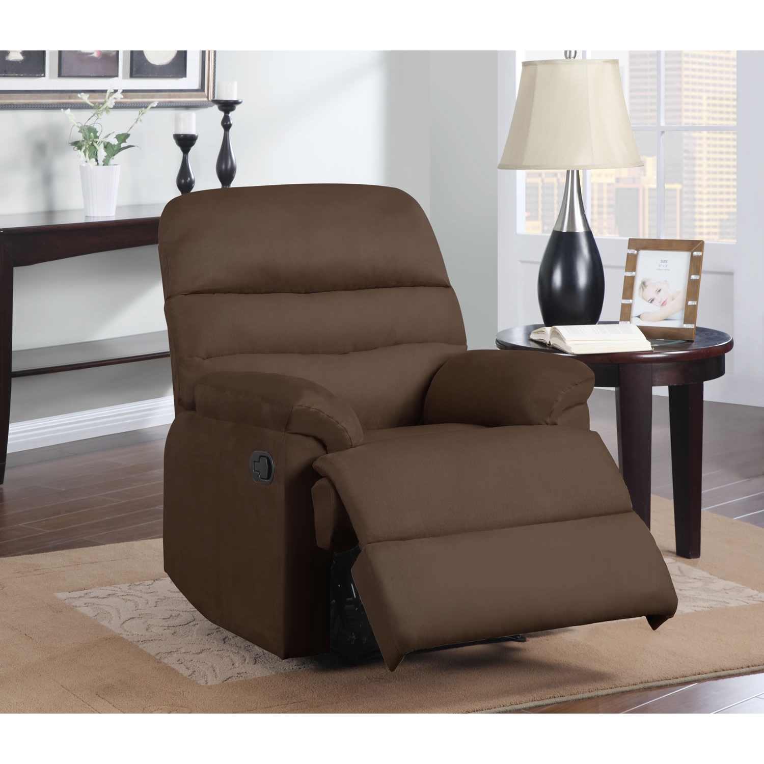 Alexandria Rocker Recliner Chair - Chocolate | DCG Stores