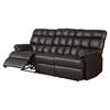 Jacqueline Bonded Leather Reclining Sofa - Dark Brown - GLO-U94710-R-S-M