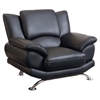 Jesus Chair in Black Leather - GLO-U9908-BL-CH-W-LEGS-M
