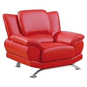 Jesus Leather Chair, Red 