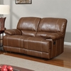 Rodeo Reclining Loveseat - Brown Leather - GLO-U9963-RODEO-BROWN-R-L-M