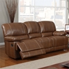 Rodeo Reclining Sofa in Brown Leather - GLO-U9963-RODEO-BROWN-R-S-M