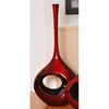 45.5 Inch Tall Red Black Large Hole Vase 