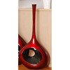 37.75 Inch Tall Red Black Large Hole Vase 