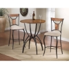 Pacifico 30" Swivel Bar Stool - Black Metal Frame, Beige Seat - HILL-4137-8XX