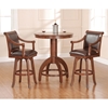 Palm Springs 30" Swivel Bar Stool - Brown Cherry, Brown Leather - HILL-4185-830
