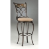 Pompei Swivel Bar Stool - Slate Back, Scroll Design - HILL-4442-8XX