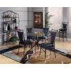 Cierra Black Frame Swivel Bar Stool - HILL-4592-8XX