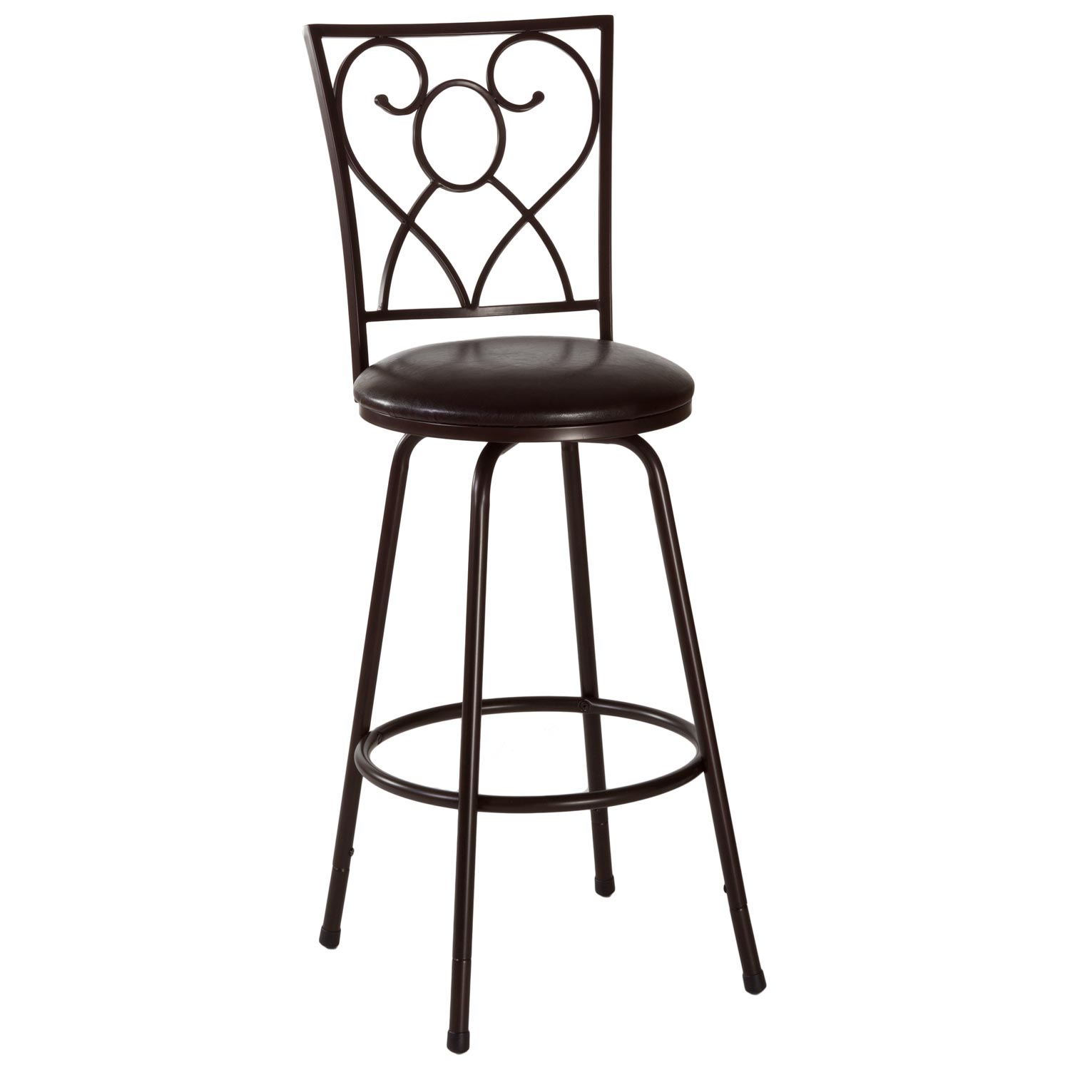Bellesol Metal Swivel Bar Stool - Nested Legs, Dark Brown | DCG Stores