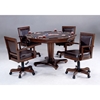 Ambassador 5 Piece Game Set with Leather Game Chairs - HILL-6124GTBC