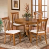 Bayberry Round Dining Table with 4 Wicker Chairs - HILL-47XDTBCRND