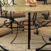 Brookside Round Dining Table with Oval Fossil Accent Caster Chairs - HILL-4815DTRNBCOVC