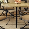 Brookside Round Dining Table with Oval Fossil Accent Caster Chairs - HILL-4815DTRNBCOVC