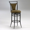 Cierra Black Frame Swivel Bar Stool - HILL-4592-8XX