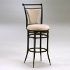 Cierra Black Frame Swivel Bar Stool - HILL-4592-8XX