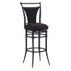 Cierra Black Frame Swivel Bar Stool - HILL-4592-8XX