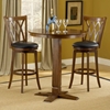 Mansfield 24" Swivel Counter Stool - Brown Cherry, Black Seat - HILL-4975-828