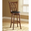 Mansfield 24" Swivel Counter Stool - Brown Cherry, Black Seat - HILL-4975-828