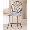 O' Malley Metal Vanity Stool with Round Back 