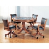 Parkview Round Game/Dining Table in Medium Brown Oak - HILL-4186GTB