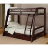 Rockdale Espresso Bunk Bed with Storage Drawers - HILL-1668BB