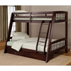 Rockdale Espresso Bunk Bed with Storage Drawers - HILL-1668BB