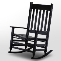 Plantation Jumbo Rocking Chair - Black Paint