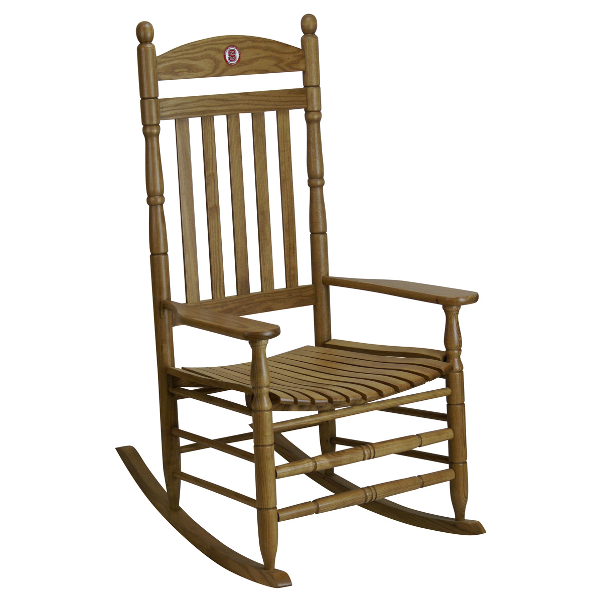 North Carolina State Wolfpack Collegiate Rocker - Maple Finish | DCG Stores