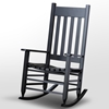 Plantation Rocking Chair - Slat Back & Seat, Black Paint 