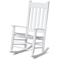 Plantation Rocking Chair - Slat Back & Seat, White Paint