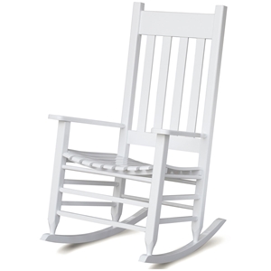 Plantation Rocking Chair - Slat Back & Seat, White Paint 