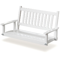 Plantation 50'' Slatted Porch Swing - White Paint