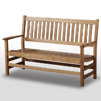Plantation 61'' Slatted Wood Bench - Maple Stain