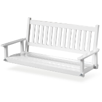 Plantation 58.5'' Wood Porch Swing - White Paint