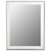 Alpha White Grande Bevel Mirror - Made in USA