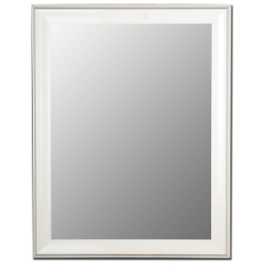 Alpha White Grande Bevel Mirror - Made in USA 
