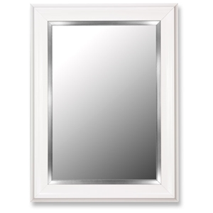 Astera White Frame Mirror with Stainless Liner - Made in USA 