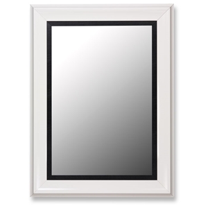 Ballard White Mirror with Black Liner - Made in USA 