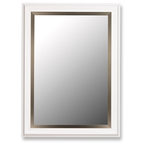 Bethesda White Mirror with Champagne Liner - Made in USA 